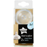 Tommee Tippee Closer to Nature PK of 2 teats- Med flow 3M+